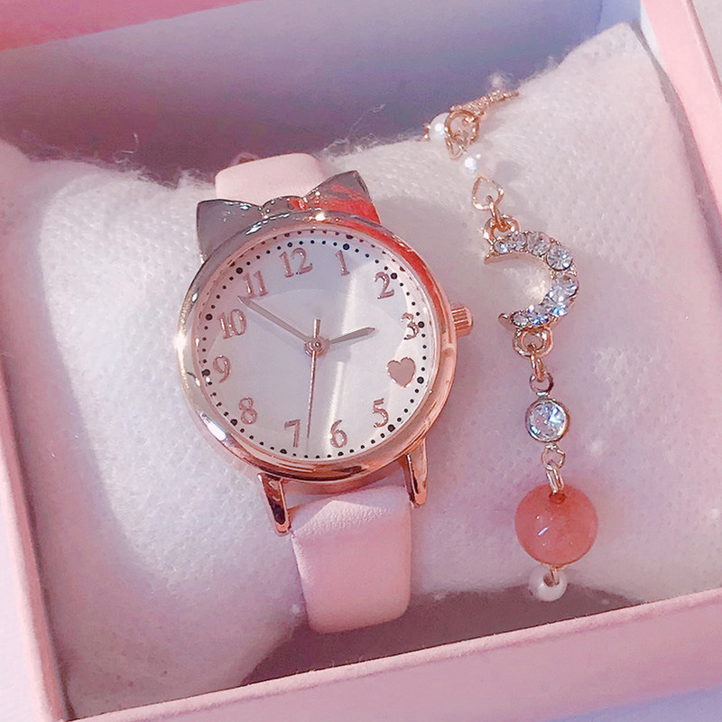 New Ins Ladies Watch Cute Heart Female Student Quartz Watch